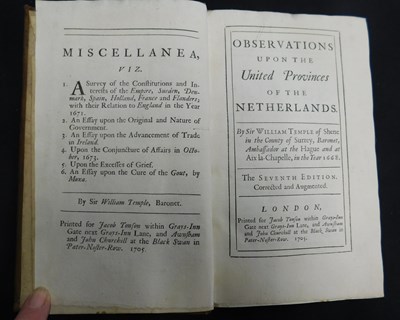 Lot 392 - SIR WILLIAM TEMPLE: OBSERVATIONS UPON THE...
