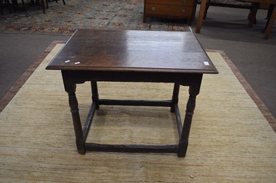 Lot 664 - 18th Century and later oak side table with...