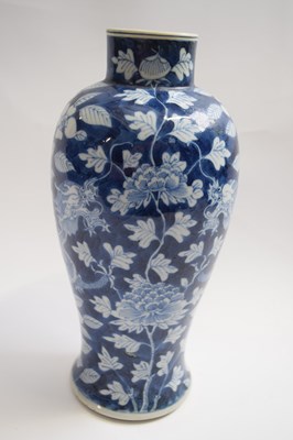 Lot 303 - 19th Century Chinese porcelain vase, the blue...