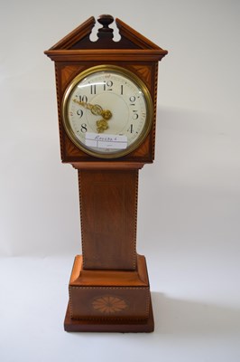 Lot 396 - Small model of a long case clock with inlay...