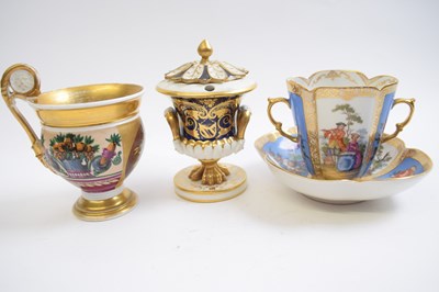 Lot 425 - Group of porcelain wares including Dresden...