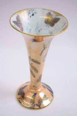 Lot 427 - Aynsley lustre vase of trumpet shape decorated...