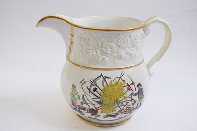 Lot 429 - 19th Century possibly Ridgway jug with farming...