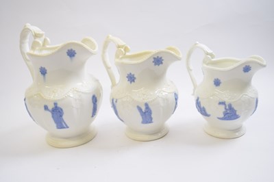 Lot 430 - Graduated set of three 19th Century porcelain...