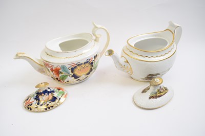 Lot 444 - Two English early 19th Century teapots, one...