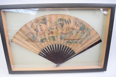 Lot 462 - Oriental fan in wooden case