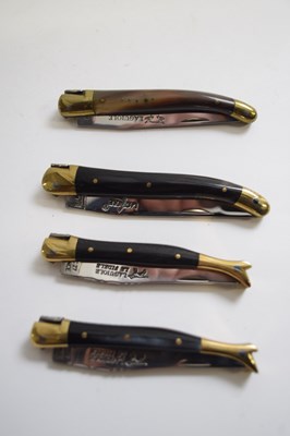 Lot 480 - Bag containing three penknives marked Laguiole