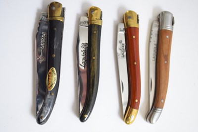 Lot 481 - Further bag of four Laguiole penknives