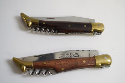 Lot 483 - Two Laguiole penknives with wooden handles