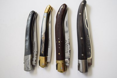 Lot 484 - Bag containing four Laguiole penknives