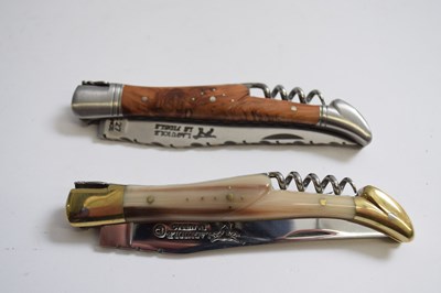 Lot 486 - Bag containing two Laguiole penknives