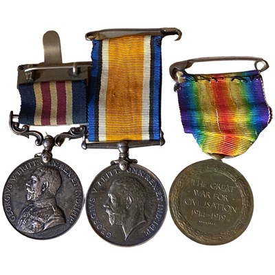 Lot 1 - WWI George V military metal, gallantry medal...