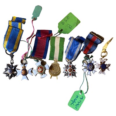 Lot 3 - Quantity of seven gallantry medal miniatures...
