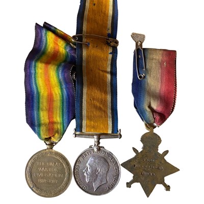 Lot 4 - First World War British Medal trio impressed...