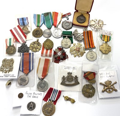 Lot 61 - Quantity of various foreign medals to include...