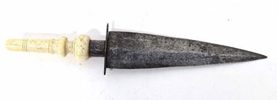 Lot 70 - 17th century plug bayonet with double edged...