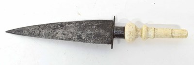 Lot 70 - 17th century plug bayonet with double edged...