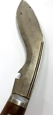 Lot 73 - 20th Century Nepalese kukri knife with double...