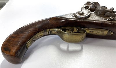 Lot 90 - Georgian circa 1800 British flint lock pistol...