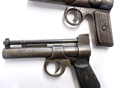 Lot 93 - Two Webley Junior .177 air pistols made by...