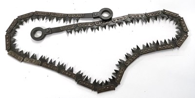 Lot 113 - 1915 dated British folding saw with wooden...