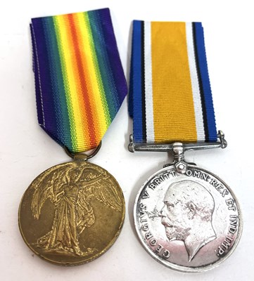 Lot 398 - Great War Royal Welsh Fusiliers Medal Pair,...