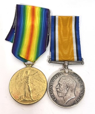 Lot 400 - Great War Medal Pair, comprising British War...