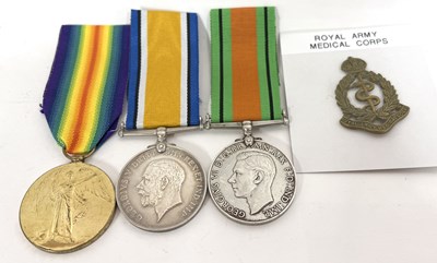 Lot 386 - Great War Royal Army Medical Corps Medal Pair,...