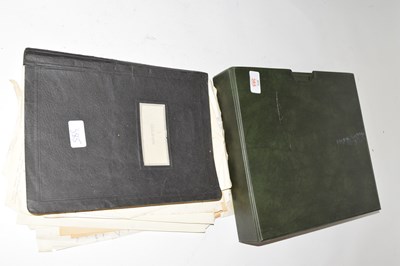 Lot 385 - Dark green padded album containing collection...