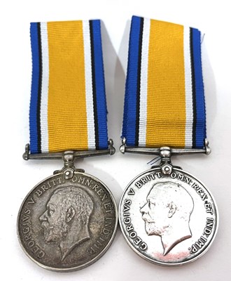 Lot 388 - Two WWI War Medals, named to PTE G E STOCKS...