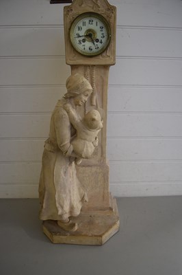 Lot 3 - UNUSUAL CONTINENTAL CLOCK FORMED AS A MOTHER...