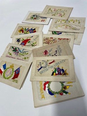 Lot 411 - WW1 Embroidered Postcards