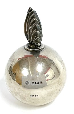 Lot 2 - George V silver grenade table lighter having a...