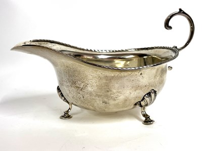 Lot 6 - George V silver cream jug of typical form with...