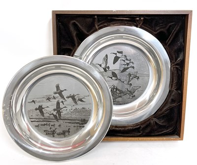 Lot 27 - Two silver limited edition plates, 'The Peter...