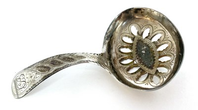 Lot 38 - George IV silver caddy spoon with pierced...