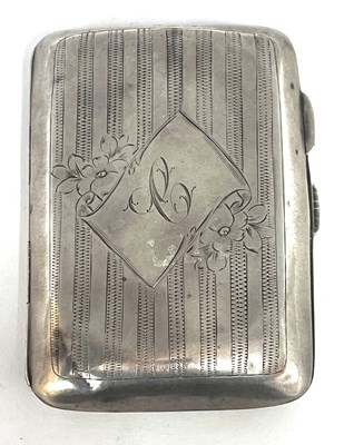 Lot 46 - Edwardian silver cigarette case of typical...