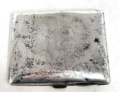 Lot 56 - Hallmarked silver cigarette case of curved...