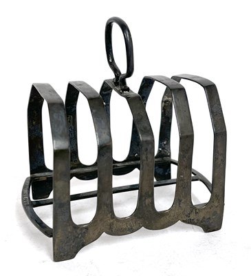 Lot 64 - George V small toast rack of five divisions...