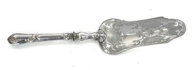 Lot 69 - Continental white metal cake server, the...