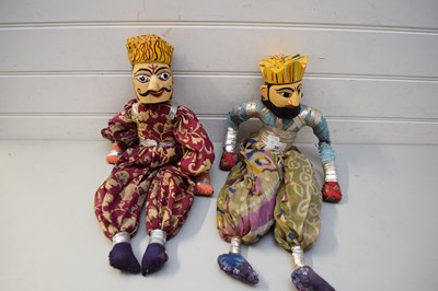 Lot 35 - PAIR OF VINTAGE INDIAN PUPPETS WITH PAINTED...