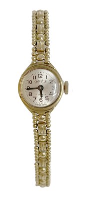 Lot 191 - 9ct gold ladies wristwatch, hallmarks can be...