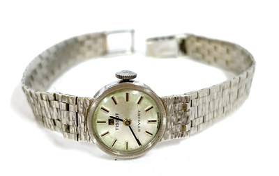 Lot 196 - Ladies 9ct white gold Tissot wristwatch,...