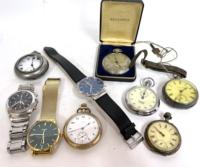 Lot 198 - A mixed lot of wristwatches, a stop watch and...