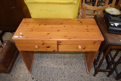 Lot 380 - Modern pine two drawer side table