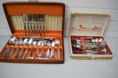 Lot 72 - MID CENTURY CASE OF SILVER PLATED CUTLERY...