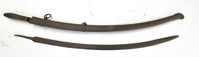 Lot 312 - A French sword in scabbard with turned wooden...