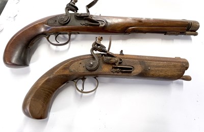 Lot 314 - A Flintlock pistol marked 1974 and one other