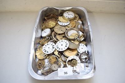 Lot 96 - BOX VARIOUS WATCH AND POCKET WATCH MOVEMENTS...