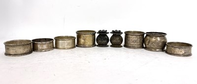 Lot 125 - Mixed lot to include seven hallmarked silver...